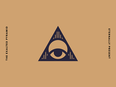 The Exalted Pyramid branding eye illuminati illustration thick