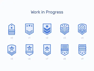 Side Project (Work in Progress) badge line lines military star wip work in progress