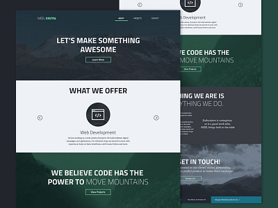 WEEL Digital Homepage Design agency website creative portfolio design portfolio homepage minimal mountains ui ux web design weel