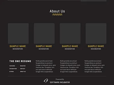 The One Resume - Homepage UI Design design homepage one resume ui ux