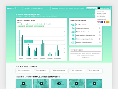 Dashboard action dashboard tasks