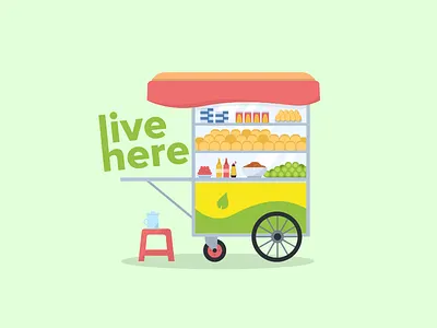 Street Cart cart food illustration sketch street vietnam