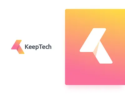 Tech Keep acronym app brand icon logo monogram solution tech tk logo trend