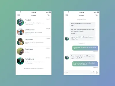 Chat Mobile App Design android app chat conversation design ios message mobile ui ux
