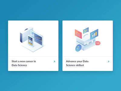 Choose your path datacamp datascience gradient illustration isometric