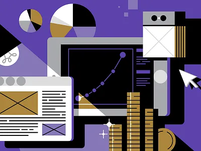 Inc.Russia illustration #1 browser business calendar diagram flat icons illustration internet ipad magazine money shapes