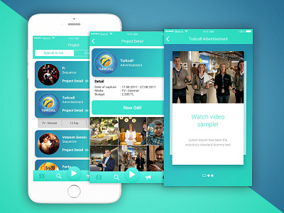 Odi Mobile App Project Screen application detail film ios app mobil project search ui video