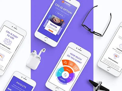 IQ Option CPA adaptive behance cpa crypto iq landing page wow