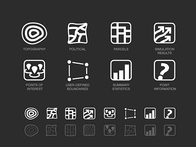 Map Icons 2 gis icons interfaces maps ui user experience visualization