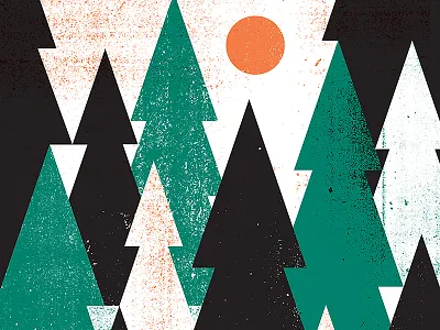 Forest forest geometric illustration nature photoshop plant sun texture tree vector