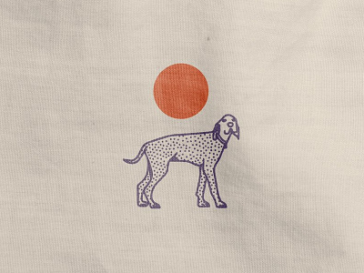 Dog dog illustration sun texture