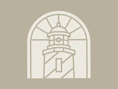 Lighthouse house light lighthouse line rays shape stripe