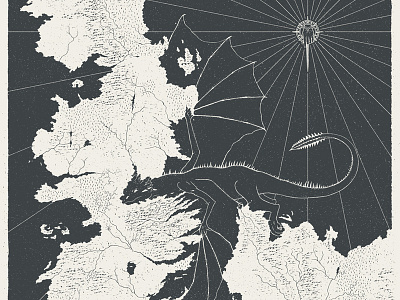 A Map of Ice and Fire a song of ice and fire cartography dragon fan art fantasy game of thrones illustration map