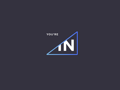 You're In brand brand identity design in logo triangle