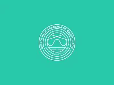 Collot Baca Subtitling Academy Badge academy amazon college hulu identity logo logotype mexico netflix school subtitle wave