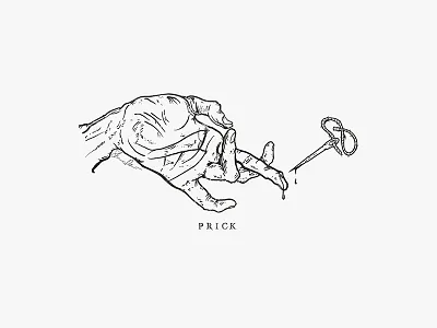 Prick · Personal Project apparel apparel design clothing design hand illustration ink merch merch design prick shirt design tshirt