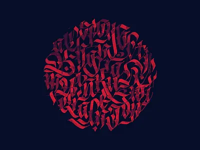 Calligram calligram calligraphy fraktur lettering parallel pen