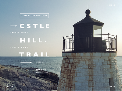 Monday Madness Week 31 - Gill Sans beach castle gill island light lighthouse newport ocean rhode sea trail type