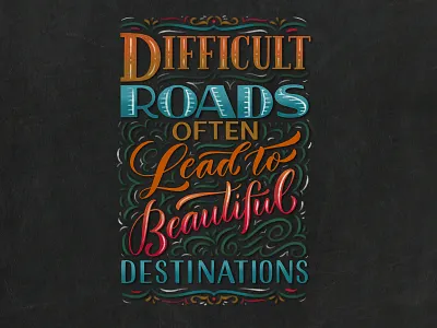 Beautiful Destinations chalk chalkboard faux chalk hand lettering inspirational lettering motivational quote type typography