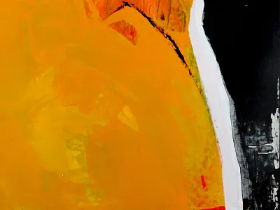 "Four point dialog" detail 4 abstract acrylic painting large scale