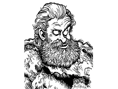 Tormund Dragonsbane caricature cartoon character games of thrones got illustration tormund