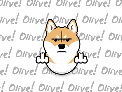 Shiba's don't care about you. cartoon dogs fu haha icon olive shiba