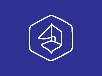 Boutique Hotel Logo boutique hand hotel house inn new england rough sail sailboat