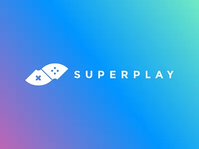 Superplay design graphic joystick logo play super visual