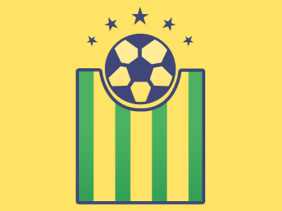 Champions brazil icon soccer stickermule vector