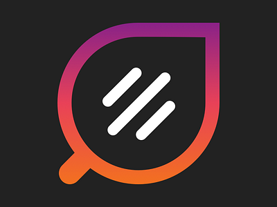 Feedfall Logo gradient leaf logo stripes