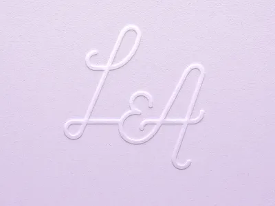 L&A a custom identity l lettering logo monogram type wedding