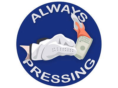 Always Pressing Podcast Logo golf golf glove logo money podcast sports