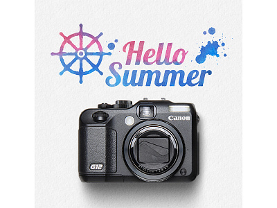 Hello, Summer! canon ocean photo sea summer water watercolor