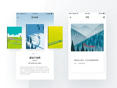 Library Assistant App app book bookmark clean ios library ui ux
