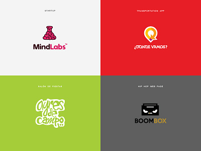 Logo Collection boombox branding labs logo mind startup