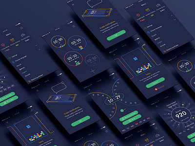The Final design of the Early Game Alarm alarm app application dark design game ios process ui