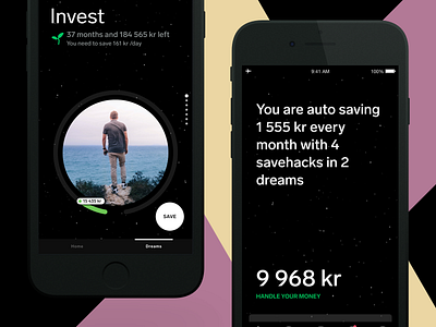 Copy Check android dreams fintech flat interface invest ios 11 money save sweden ui ux