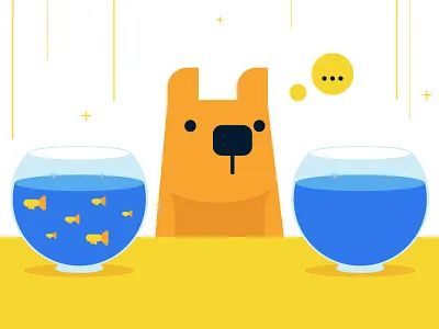 Confused Doggy blog corporate dog flat illustration marketing messenger software