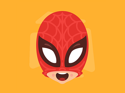 Spidy smile spiderman vector