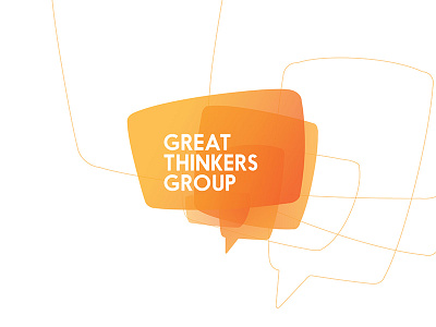 Great Thinkers Group logo brand design lecture logo logotype speech speech bubble