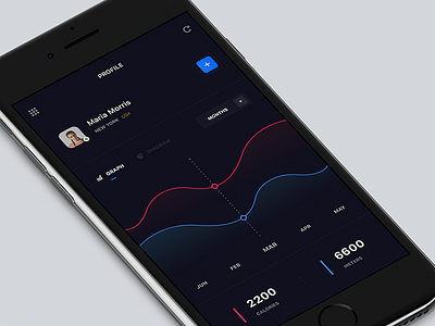 Sport App black concept dark design fitness flat graph ios mobile sport ui ux