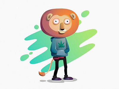 SKLV2D | Character 2d art casual character concept game ipad lion weed