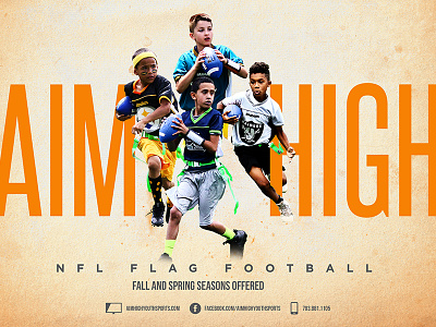 Aim High Dribbble flag football photoshop sports