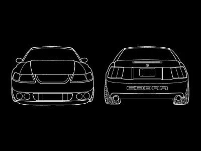 Cobra car cobra illustrator line drawing lines mustang vector