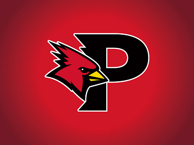 SUNY Plattsburgh Athletic Rebrand athletics bird cardinal character college custom custom font design illustration mascot red typography