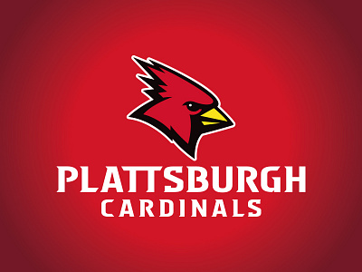 SUNY Plattsburgh Athletic Rebrand athletics bird cardinal character college custom custom font design illustration mascot red typography