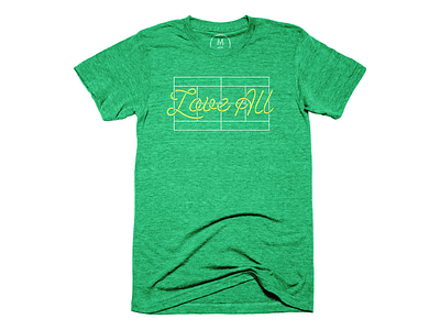 Love All Shirt cotton bureau love love all shirt sports tennis tennis logo tshirt