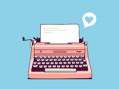 Typewriter analog illustration retro typewriter