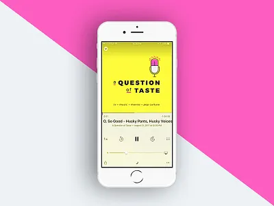 A Question Of Taste Podcast Cover branding identity logo microphone podcast podcast cover tongue