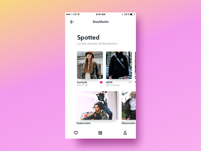 Fashion Discovery app concept fashion ios lookbook mobile stockholm ui